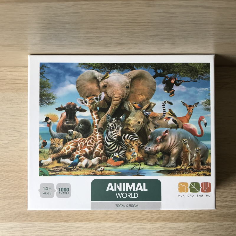 Animal World. Puzzel : 1000 stukjes.