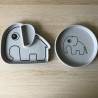2 babybordjes Done by Deer. Olifant