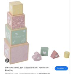 Little Dutch : Houten stapeltoren/stapelblokken.