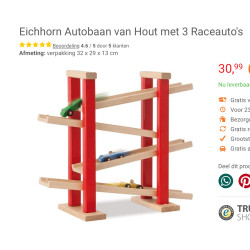 Eichhorn houten autobaan / rutsjbaan.