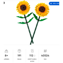 Lego : 40524 zonnebloemen. Nieuw