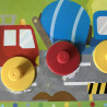 Puzzelplankje Knopjesplankje : Met draaischijven/draaivormen.