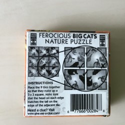 Ferocious Big Cats : Nature puzzle 9 stukjes
