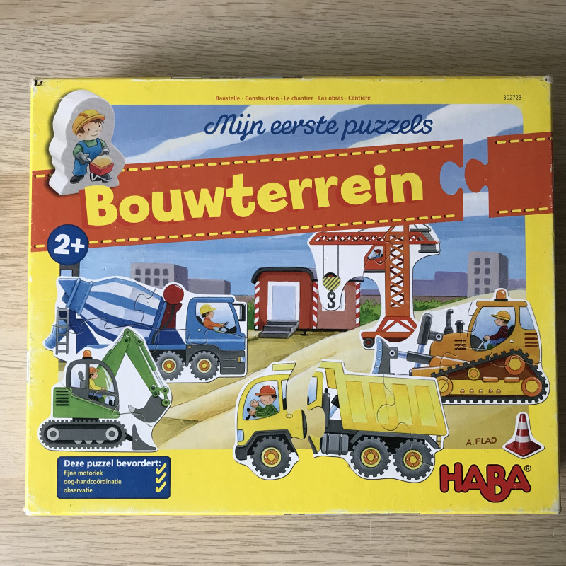 Haba : 3 puzzels. Bouwterrein. Leeftijd 2+