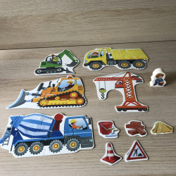 Haba : 3 puzzels. Bouwterrein. Leeftijd 2+