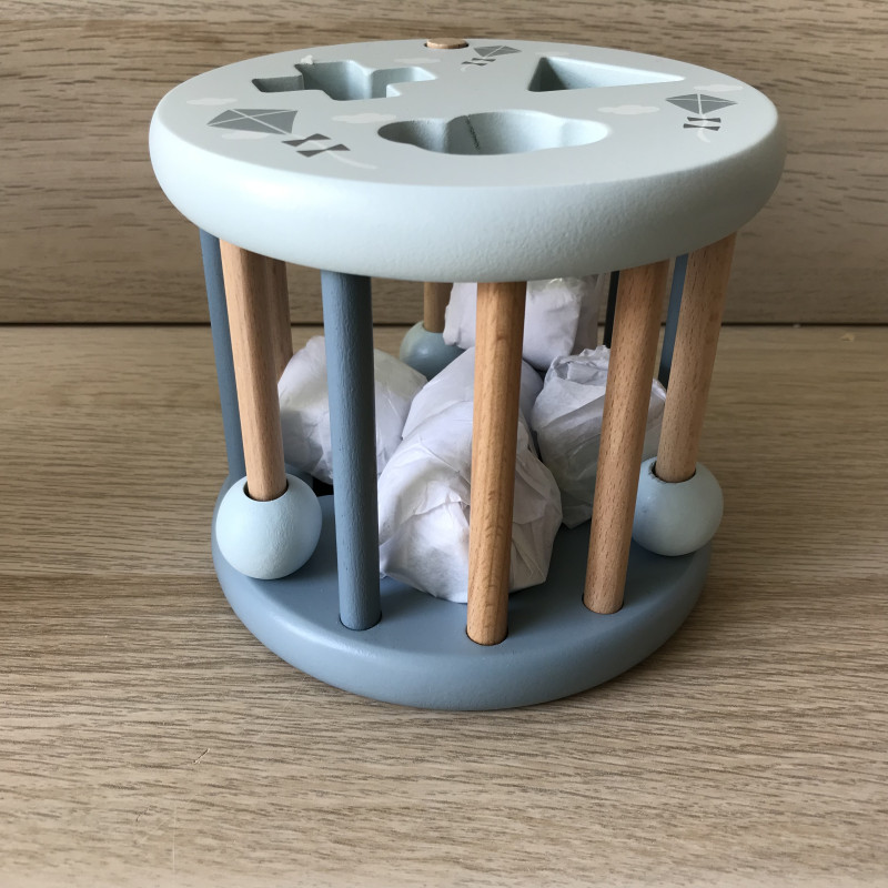 Label Label: Houten vormenstoof.