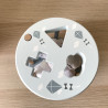 Label Label: Houten vormenstoof.