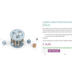 Label Label: Houten vormenstoof.