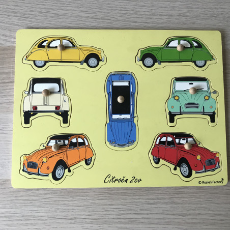 Puzzelplankje Knopjespuzzel : Nieuw. Citroën 2cv Fourgonnettes