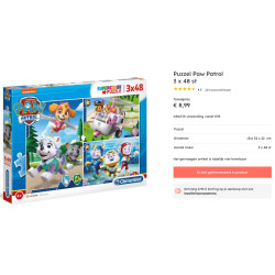 Paw Patrol : 3 x 48 stukjes