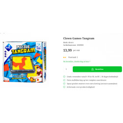 Denkspelletjes. Nieuw. Tangram puzzel.