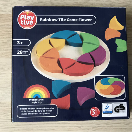 Montessori : Regenboog legspel bloem