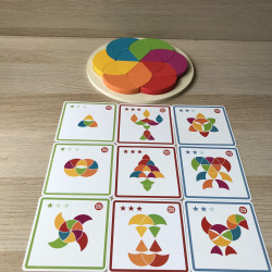 Montessori : Regenboog legspel bloem