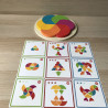 Montessori : Regenboog legspel bloem