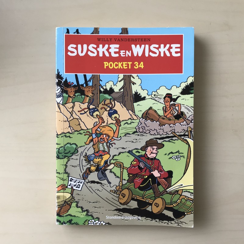 Suske en Wiske : Twee toffe totems, de lachende wolf, de natte Navajo. Pocket 34.
