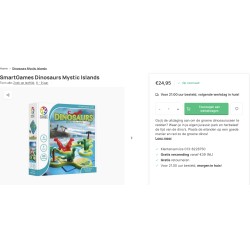 Smartgames :Dinosaurus Mystic islands. Dinosaurussen