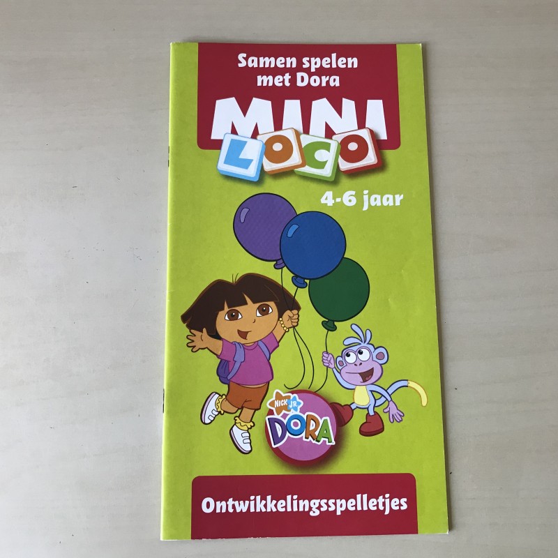 Mini Loco boekje : Samen spelen met Dora. Ontwikkelingsspelletjes. Leeftijd 4-6 jaar.