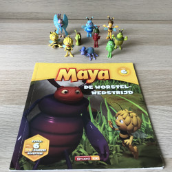 Maya de Bij : De worstelwedstrijd met 10 mini speelfiguren.