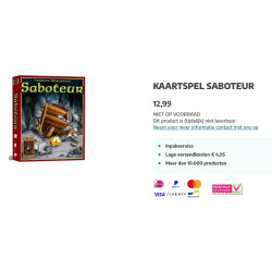 999 games: Saboteur. Ongebruikt