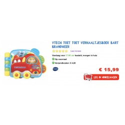 VTech Toet Toet. Verhaaltjesboek Bart Brandweer