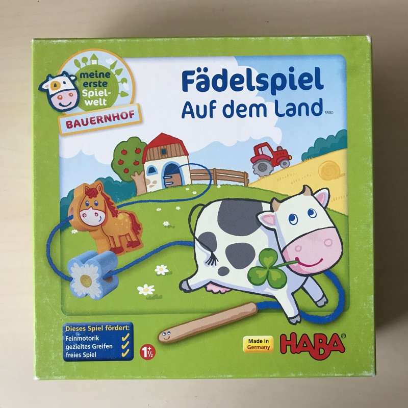 Haba : Rijgspel  Op de boerderij.