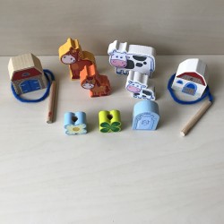Haba : Rijgspel  Op de boerderij.