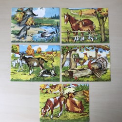 Nostalgische blokkenpuzzel. 12 blokken.
