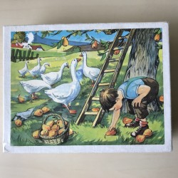 Nostalgische blokkenpuzzel. 12 blokken.