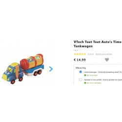 VTech Toet Toet : Timo Tankwagen.