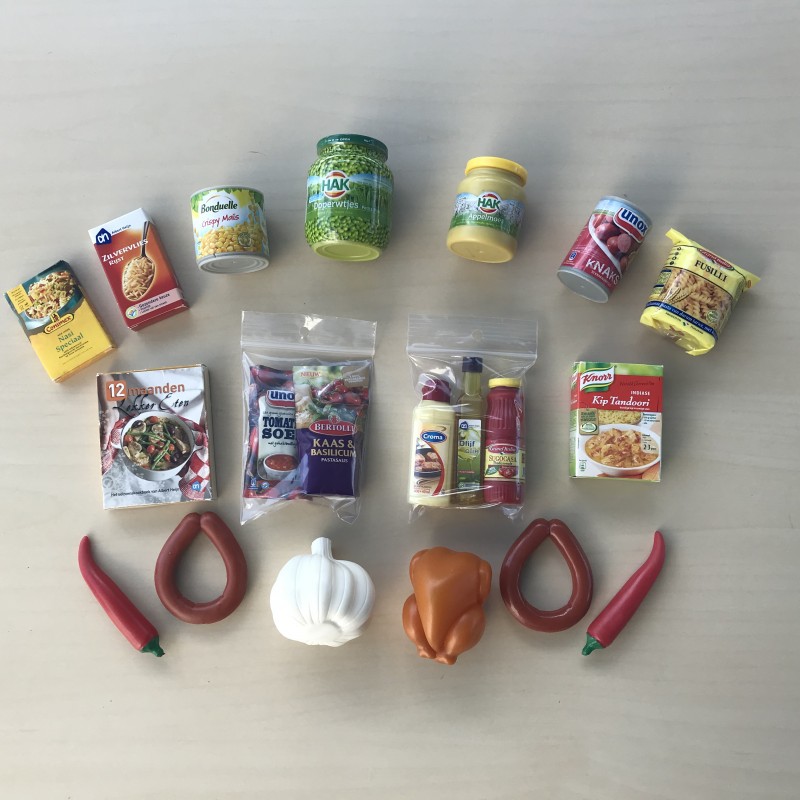 AH mini’s : Setnummer 7. Groente, fruit, levensmiddelen, versnaperingen en keukenhulpjes.