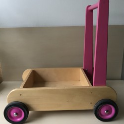 Van Dijk Toys : Houten loopwagen.