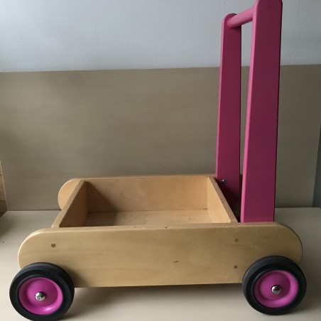 Van Dijk Toys : Houten loopwagen.