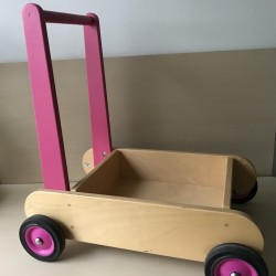 Van Dijk Toys : Houten loopwagen.
