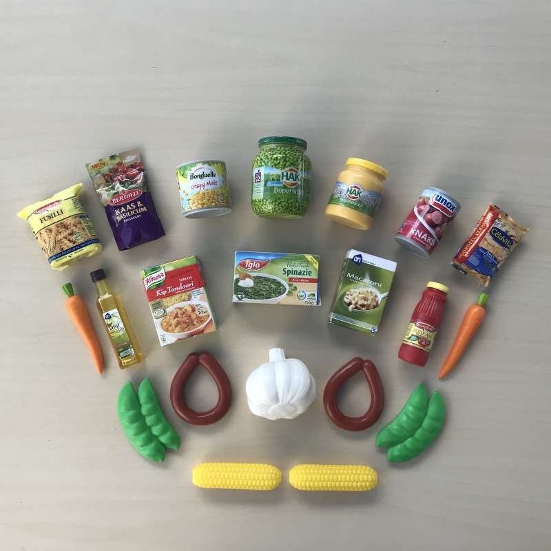 AH mini’s : Setnummer 4. Groente, fruit, levensmiddelen, versnaperingen en keukenhulpjes.