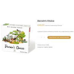 Darwin’s Choice/ Darwins Keuze. Engels kaartspel.