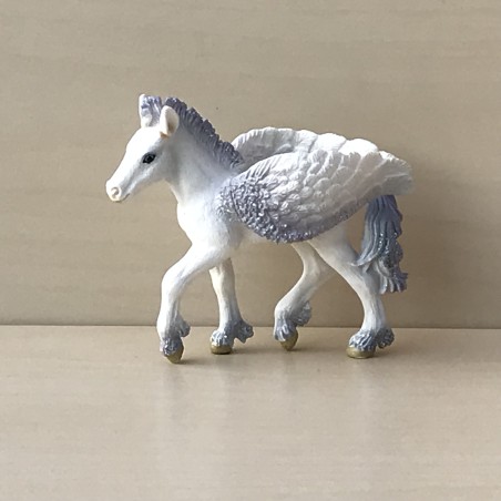 Schleich : Paard met vleugels. 8 cm. hoog en 10 cm. lang. Set