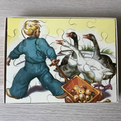 Nostalgische houten puzzel. 20 stukjes