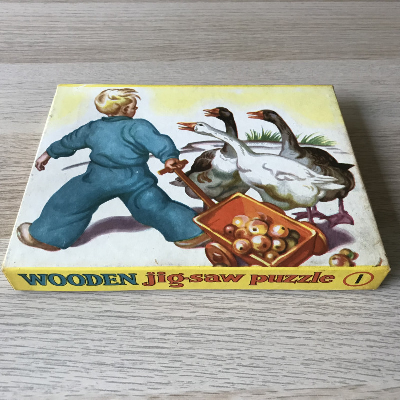 Nostalgische houten puzzel. 20 stukjes