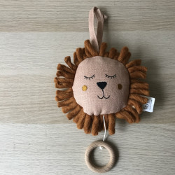 Ferm. Houten muziekdoosje leeuw