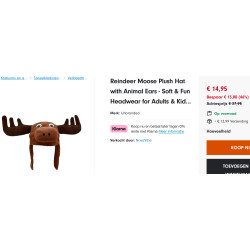 Verkleedkleren: Eland pet