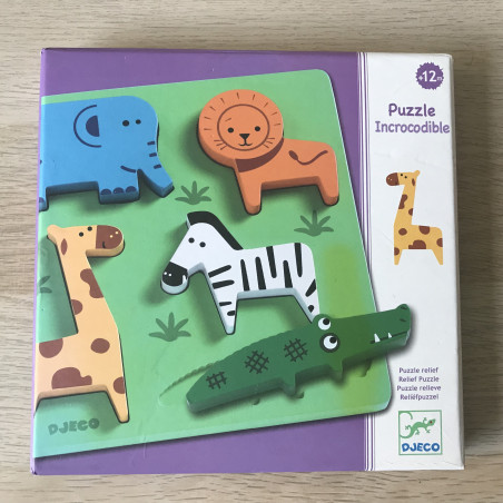 Djeco houten puzzel :  Incrocodible
