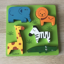 Djeco houten puzzel :  Incrocodible