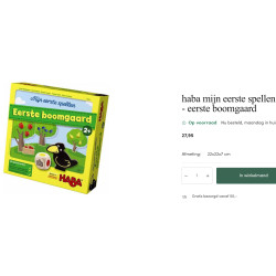 Haba : Mijn eerste spellen. Eerste boomgaard. Erster Obstgarten.