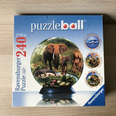 3D Puzzelbal :  240 stukjes.Wildlife.