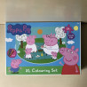 Peppa Pig : XL Colouring Set. 24 stukjes. 40 x 30 cm.