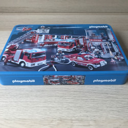 Brandweer Playmobil 100 stukjes. In blik