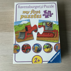 My first puzzles. Bouwvoertuigen