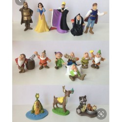 Sneeuwwitje,  miniatuur figuren, 15 stuks. Complete serie