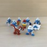 Smurfen : 9 stuks. 4 cm. hoog. AH spaaractie.
