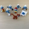 Smurfen : 8 stuks. 4 cm. hoog. AH spaaractie.